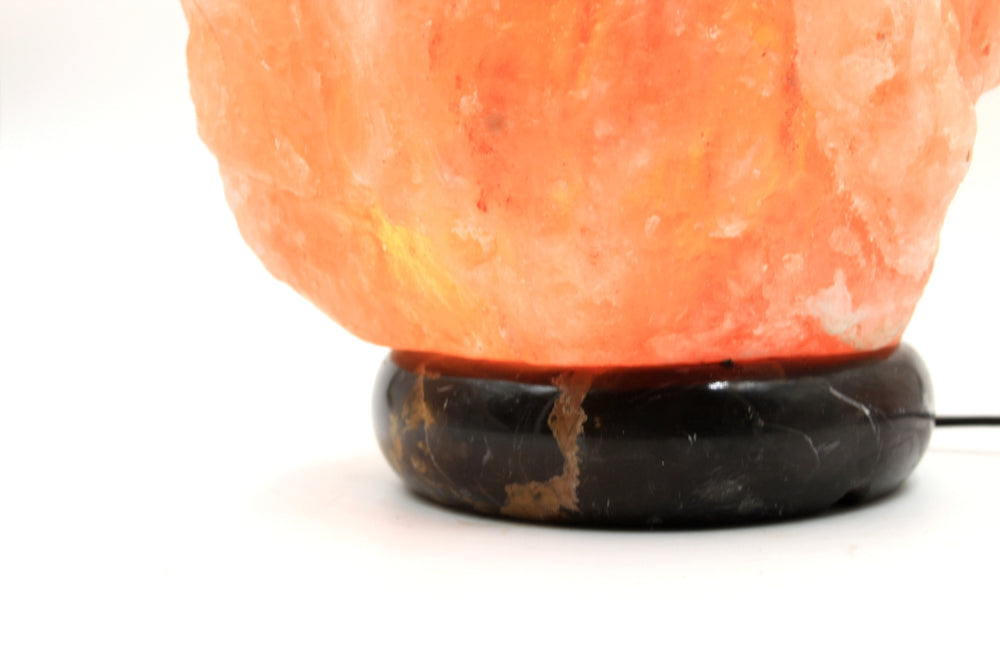 10-15kg Himalayan Salt Lamp (Black and Gold Marble Base)