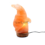 Diving Dolphin Salt Lamp (Timber Base)